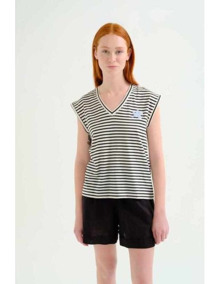 Camiseta rayas en negro y blanco Compañia Fantástica