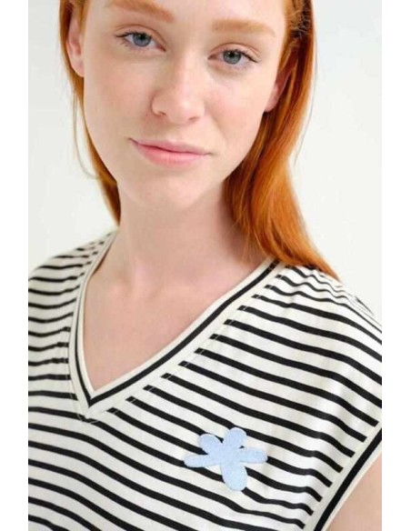 Camiseta rayas en negro y blanco Compañia Fantástica