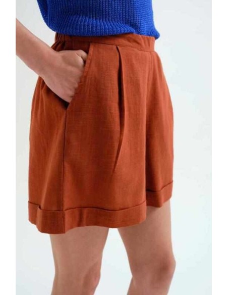 Shorts 100% algodón marrón Compañia Fantástica