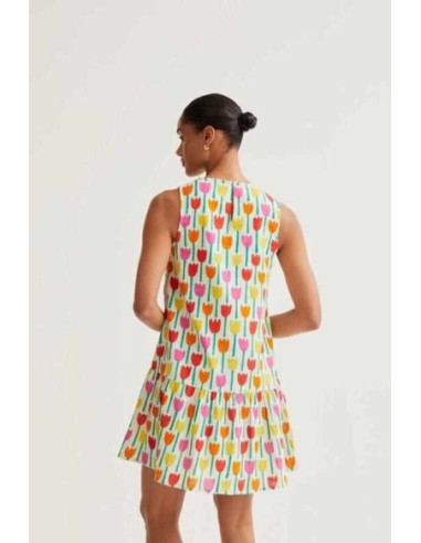 Vestido corto con estampado Tulipa Compañia Fantástica