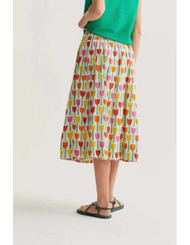 Falda midi con estampado Tulipa Compañia Fantástica