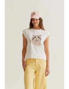 Camiseta con estampado de Gatito Compañia Fantástica