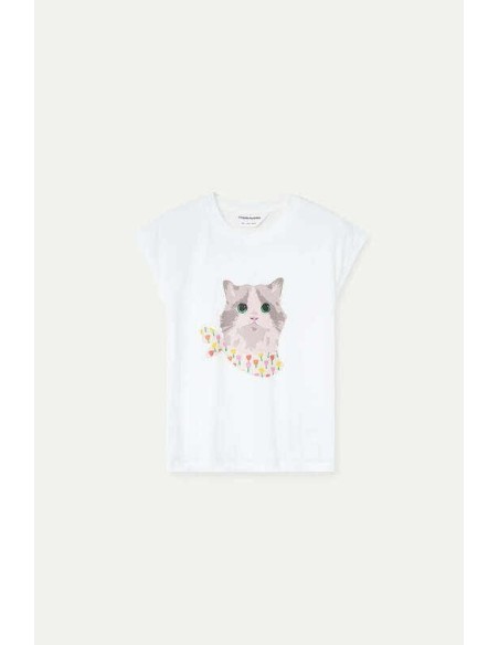 Camiseta con estampado de Gatito Compañia Fantástica