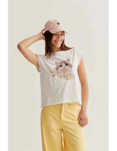 Camiseta con estampado de Gatito Compañia Fantástica