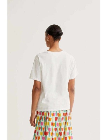 Camiseta con bordado de Tulipanes "CF" Compañia Fantástica