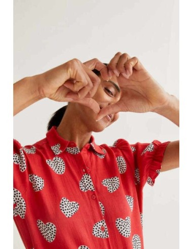 Camisa con estampado Harmony Red Compañia Fantástica