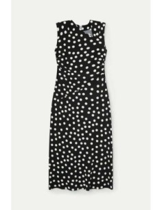 Vestido largo con estampado de punto negro y blanco Wild Pony 2
