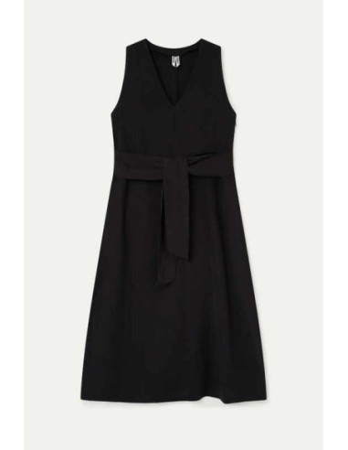 Vestido midi fluido negro Wild Pony