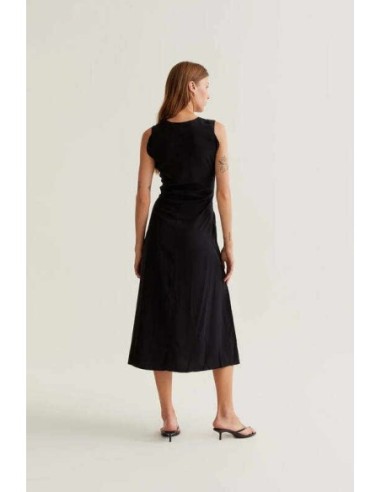 Vestido midi fluido negro Wild Pony