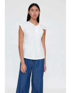 Camiseta blanca anudada 100% algodón Wild Pony