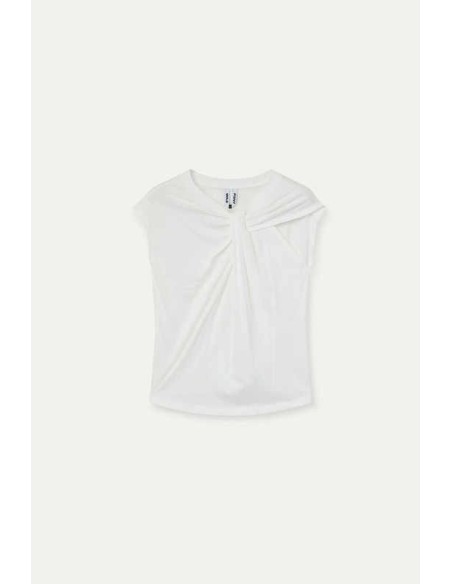 Camiseta blanca anudada 100% algodón Wild Pony