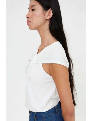 Camiseta blanca anudada 100% algodón Wild Pony