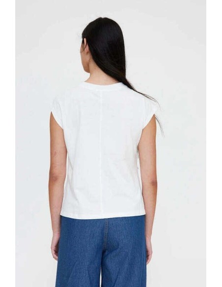 Camiseta blanca anudada 100% algodón Wild Pony