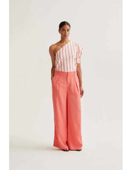 Pantalón wide leg coral Wild Pony