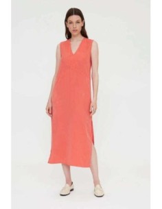 Vestido largo fluido coral Wild Pony