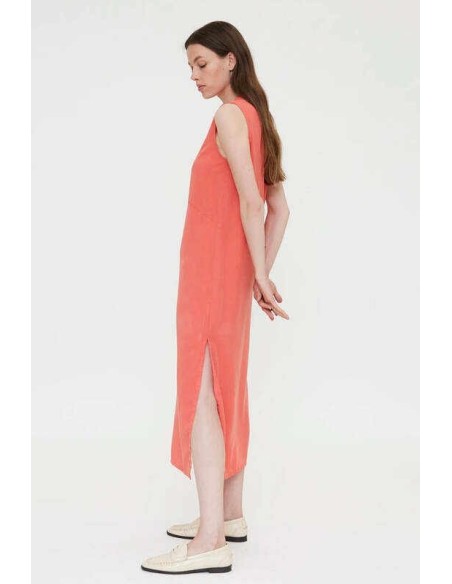 Vestido largo fluido coral Wild Pony