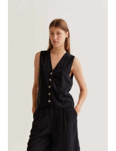 Chaleco escote pico negro Wild Pony