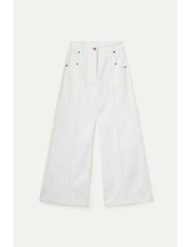 Pantalón vaquero wide leg blanco Wild Pony