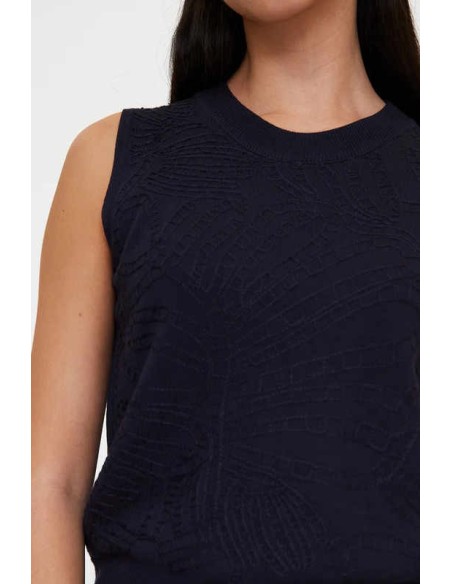 Top punto bordado navy blue Wild Pony
