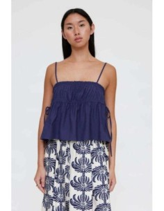Top de tirantes fluidos navy blue Wild Pony