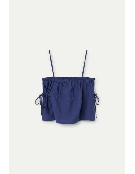 Top de tirantes fluidos navy blue Wild Pony
