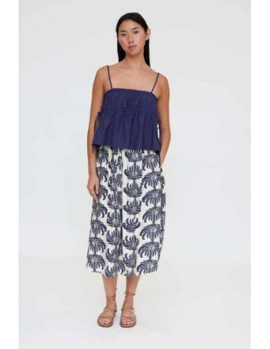 Top de tirantes fluidos navy blue Wild Pony