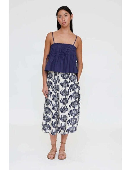 Top de tirantes fluidos navy blue Wild Pony