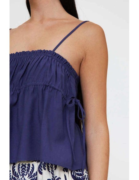 Top de tirantes fluidos navy blue Wild Pony