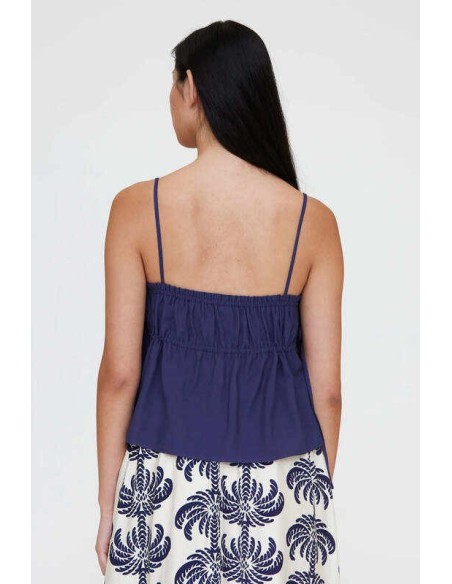 Top de tirantes fluidos navy blue Wild Pony