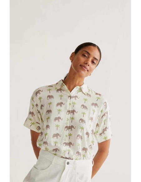 Camisa con estampado Elefante Compañia Fantástica