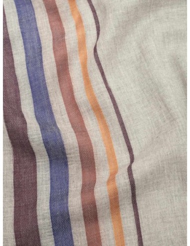 Fular con rayas tejidas Gris Nice Things