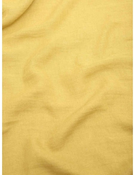 Fular liso de algodón y lino Amarillo Nice Things