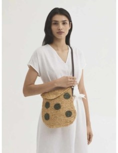 Bandolera de rafia fantasía Beige Nice Things 2