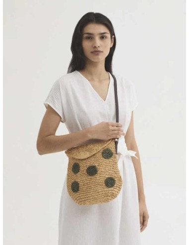 Bandolera de rafia fantasía Beige Nice Things
