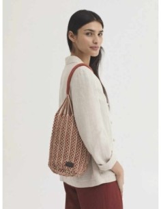 Bolso de macramé bicolor Terracota Nice Things 2