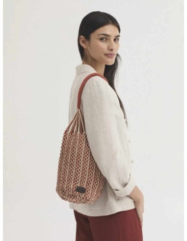 Bolso de macramé bicolor Terracota Nice Things