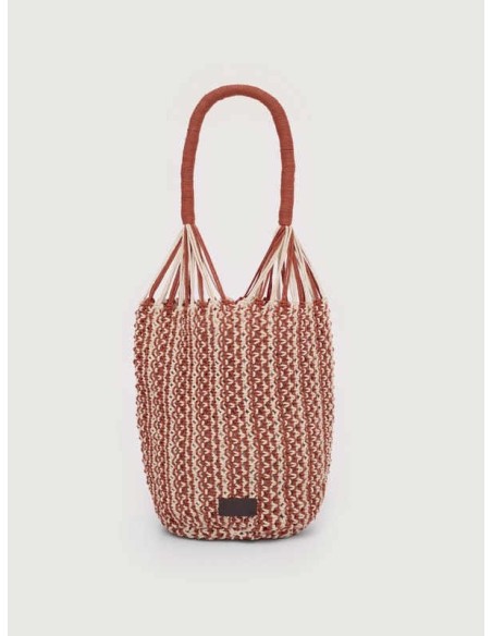 Bolso de macramé bicolor Terracota Nice Things