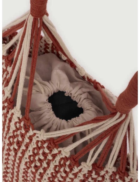 Bolso de macramé bicolor Terracota Nice Things