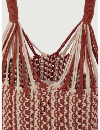 Bolso de macramé bicolor Terracota Nice Things