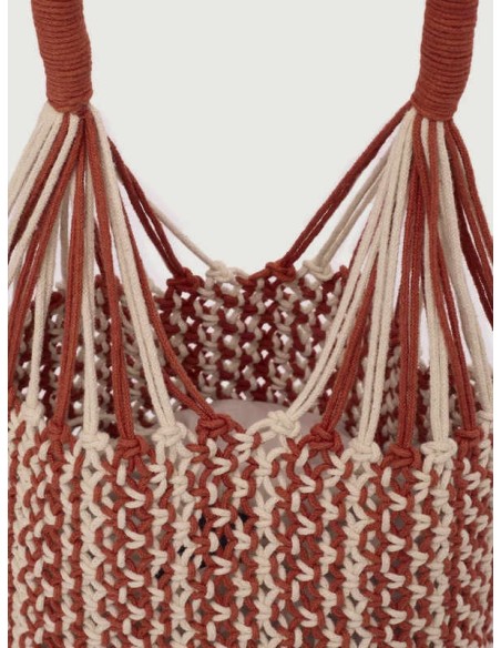 Bolso de macramé bicolor Terracota Nice Things