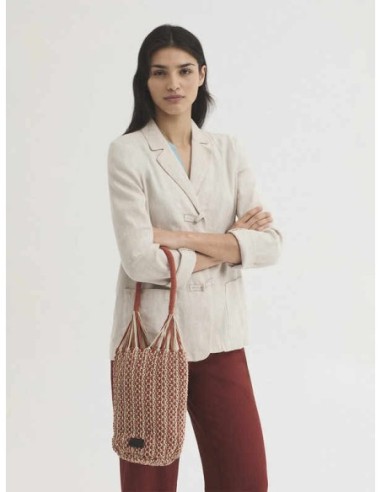 Bolso de macramé bicolor Terracota Nice Things