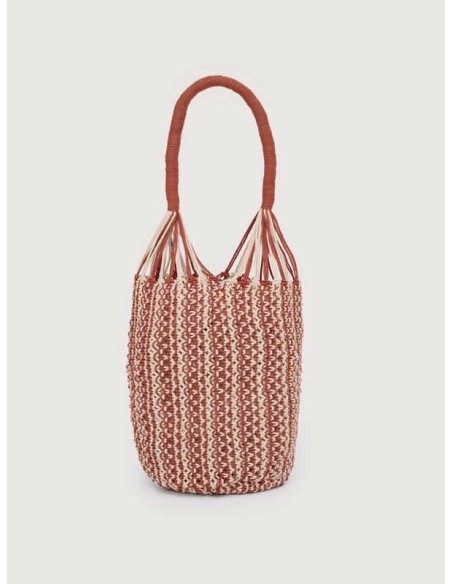 Bolso de macramé bicolor Terracota Nice Things