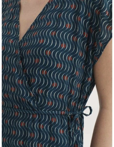Vestido midi Hellenic Waves Azul Nice Things