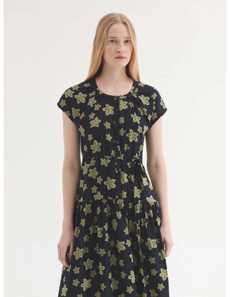 Vestido fluido Star Flowers Azul Nice Things