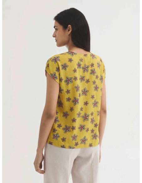 Top fluido Star Flowers amarillo Nice Things