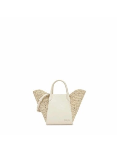 Capazo pequeño beige TOUS Tulip Rafia