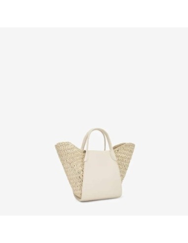 Capazo pequeño beige TOUS Tulip Rafia