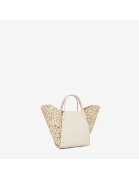 Capazo pequeño beige TOUS Tulip Rafia