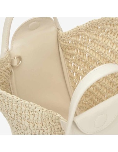 Capazo pequeño beige TOUS Tulip Rafia