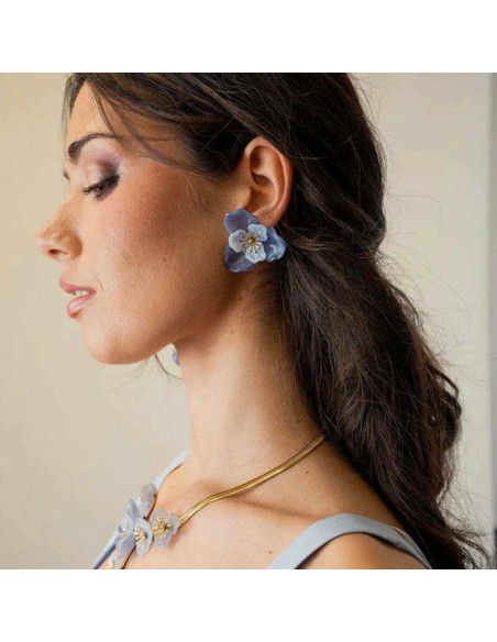 Pendientes Bloom Fiora Morado Anartxy